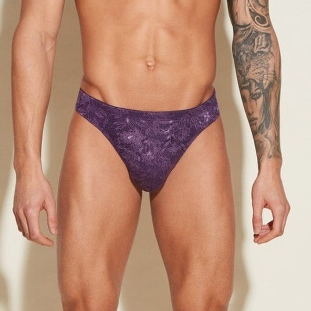 Cosabella Men's Luxury Italian Floral Lace G-String Designer Premium Underwear
